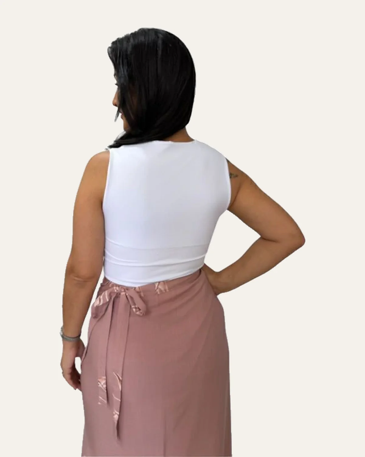 Blusa poliamida decote quadrado Preto, foto 7