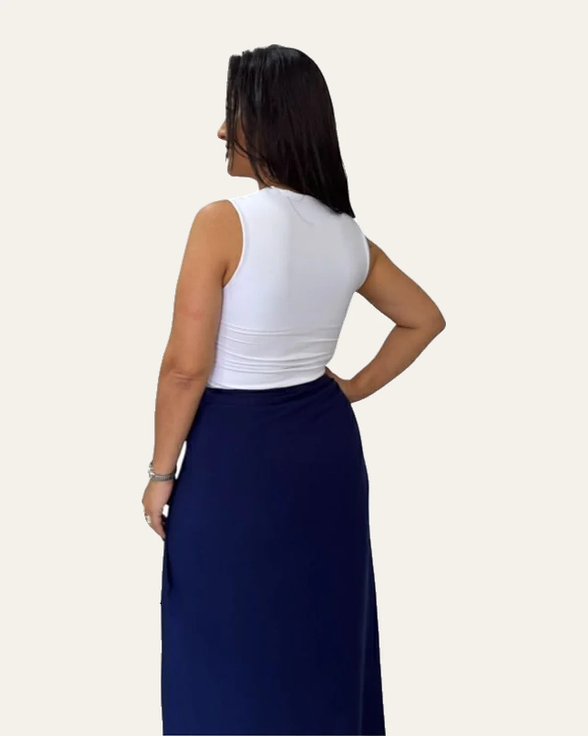 Body poliamida decote quadrado Azul Claro, foto 5